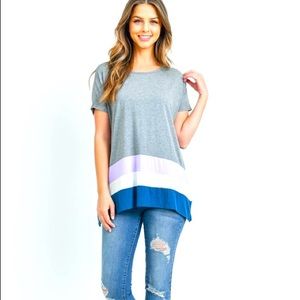 💟RUNS BIG Color Block Stripe Top